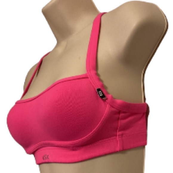 VSX VICTORIAS SECRET Sports Exercise Workout Criss Cross Halter Hot Pink Bra 32A - Picture 2 of 14